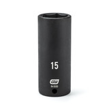 GearWrench 1/4 Inch Drive 6 Point Deep Impact Metric Socket 15mm - 84150D