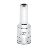 GearWrench 3/8 Inch Drive 6 Point Mid Length Metric Socket 6mm - 80388S-06
