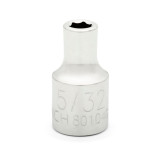 GearWrench 1/4 Inch Drive 6 Point Standard SAE Socket 5/32 Inch - 80104D