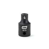 GearWrench 1/4 Inch Drive 6 Point Standard Impact Metric Socket 4mm - 84111