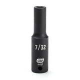 GearWrench 1/4 Inch Drive 6 Point Deep Impact SAE Socket 7/32 Inch - 84127