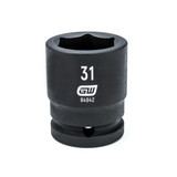 GearWrench 3/4 Inch Drive 6 Point Standard Impact Metric Socket 31mm - 84842