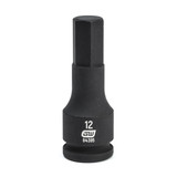 GearWrench 3/8 Inch Drive Hex Bit Impact Metric Socket 12mm - 84395