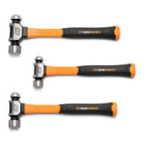 GEARWRENCH 3 Piece Ball Pein Hammer with Fiberglass Handles Set