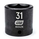 GearWrench 1/2 Inch Drive 6 Point Standard Impact Metric Socket 31mm