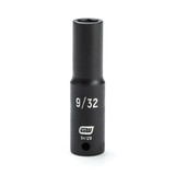 GearWrench 1/4 Inch Drive 6 Point Deep Impact SAE Socket 9/32 Inch - 84129