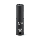GearWrench 1/4 Inch Drive 6 Point Deep Impact SAE Socket 5/16 Inch - 84130