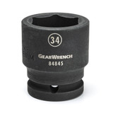 GearWrench 3/4 Inch Drive 6 Point Standard Impact Metric Socket 34mm - 84845