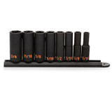 GEARWRENCH 8 Piece 3/8" Drive 6 Point SAE Hi-Viz Deep Impact Socket Set