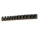 GEARWRENCH 12 Piece 1/2" Drive 6 Point SAE Hi-Viz Impact Socket Set