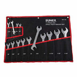 SUNEX 14 Pc. Full Polish SAE Angle Head Wrench Set