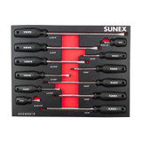SUNEX Phillips and Slotted Magnetic 12 Piece Screwdriver Set in EVA Foam