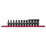 SUNEX SOCKET SET IMPACT 1/4IN. DRIVE 12 PC UNIV METRIC