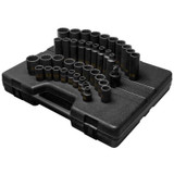 SUNEX 39PC 1/2"DR METRIC MASTER IMPACT SOCKET SET