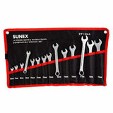 SUNEX 14 Pc. Metric Raised Panel Combination Wrench Set