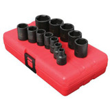 SUNEX SOCKET SET IMPACT 3/8IN. DRIVE 12 PC STD SAE