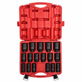 SUNEX 17 PC 3/4" DR METRIC DEEP IMPACT SOCKET SET