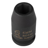 SUNEX SOCKET IMPACT 6MM 1/4IN. DRIVE STD 6 POINT