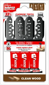 1-1/4" Carbide Oscillating Blade 3-Pack