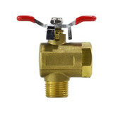 Midland Right Angle Brass Ball Valve w/ Tee Handle