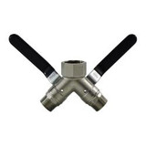 Midland 3-Way Wye Vented Nickel-Plated Brass Ball Valve