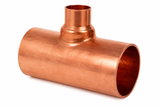 Domestic Wrot Copper x Fitting x Copper Tee with copper sweat x fitting x copper sweat connections for branching copper piping in plumbing, HVAC, refrigeration, and industrial piping systems.