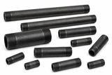 ASC black Schedule 40 ready-cut steel pipe nipples in assorted sizes and lengths