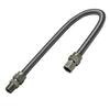 Pro-Flex 3/8" ID x 1/2" OD Black Gas Appliance Connector - 1/2" MIP x 1/2" MIP