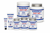 Gasoila Soft-Set thread sealant with PTFE in assorted tube, brush-top and quart container sizes