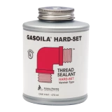 Gasoila Hard-Set thread sealant with PTFE in assorted tube, brush-top and quart container sizes