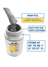 Gasoila High-Fill JC-30 Thread Sealant with PTFE Infographic Breakdown