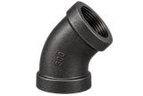 Charman 300# extra heavy black malleable iron 45 degree threaded elbow