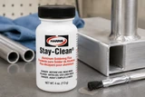 Harris Stay-Clean Aluminum Soldering Flux with aluminum tubing, fabrication components, and flux application brush