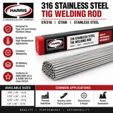 Harris ER316 316 Stainless Steel TIG Welding Rod Sizes and Applications
