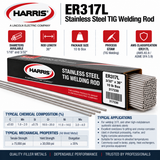 Harris ER317L Stainless Steel TIG Welding Rod Technical Specifications