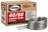 Harris 40/60 Leaded Solder 50 lb Box with Solid Solder Coil