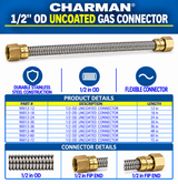 Charman 1/2" OD Uncoated Connector - Spec Sheet