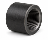 Billco black merchant taper tapped half coupling, female threaded carbon steel fitting