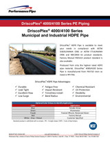 DriscoPlex® 4000/4100 Series Municipal and Industrial HDPE Pipe