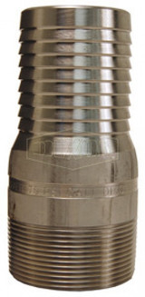 Stainless Steel Combination Nipple NPT Threaded End No Knurl