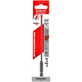3/16 in. x 4 in. x 6 in. SPEEDemon Red Granite Carbide Tipped Hammer Drill Bit in retail packaging
