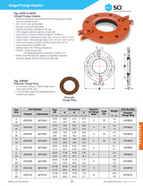 Hinged Flange Adapter w/EPDM Gasket Dimensions