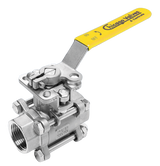 Series 35 Stainless Steel Full Port 3PC Threaded Ball Valve Direct Mount