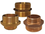 Double Male Hex Nipple Brass