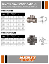 Merit Brass Forged Steel Dimensions