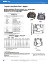 Nibco F-918-B Flanged Check Valve Data Sheet