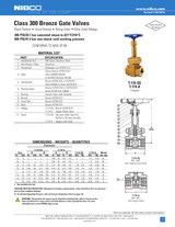 Nibco T-174-A Rising Stem Gate Valve Data Sheet