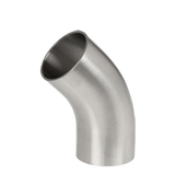 Stainless Steel Sanitary Long Weld 45 Elbow