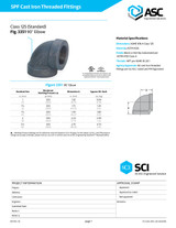 3351 Cast Iron 90° Elbow Submittal Sheet