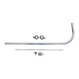 1″ X 5 FT Aluminum Corner Shower Rod (ELL) Bar With Flanges And Support Hardware